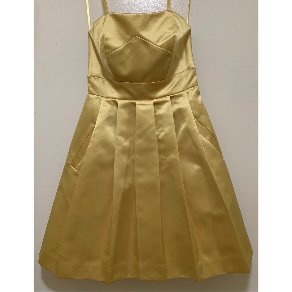BCBG Yellow Strapless Dress